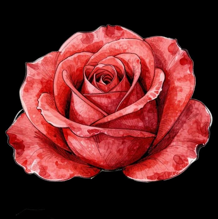 Rose flower for this Digibouquet pairing