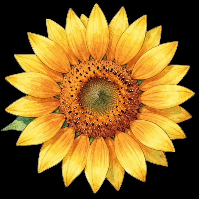 Sunflower flower for this Digibouquet pairing
