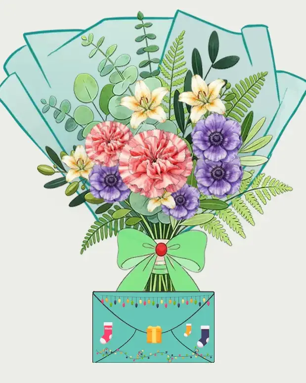 Warm Gratitude Digibouquet bouquet style preview